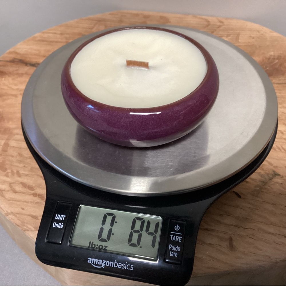 Ceramic / Pottery Crafted Piece - Repurposed - Wood Wick Candle - Nice - Picture 10 of 10